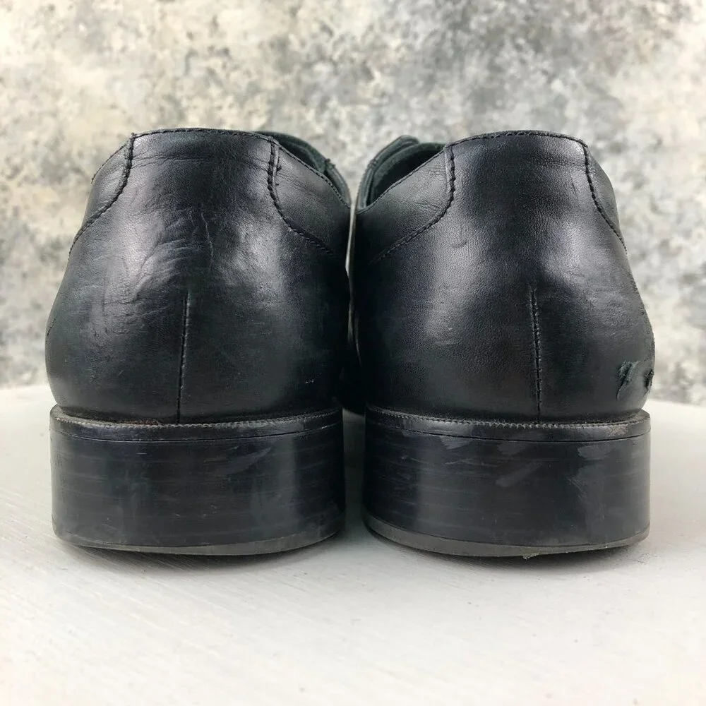 Cole Haan Men's Size 10M Henry Grand Cap Toe Smooth Black Leather Oxfords Shoes